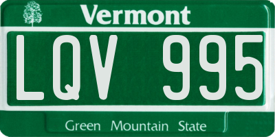 VT license plate LQV995
