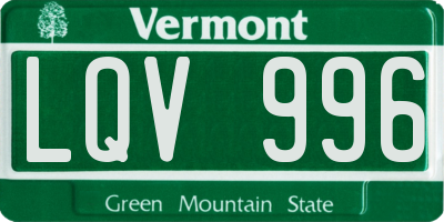 VT license plate LQV996