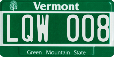 VT license plate LQW008