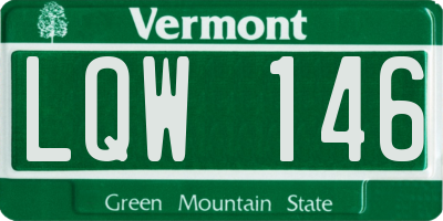 VT license plate LQW146