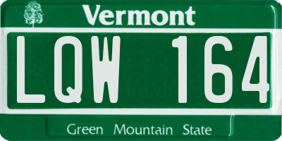 VT license plate LQW164