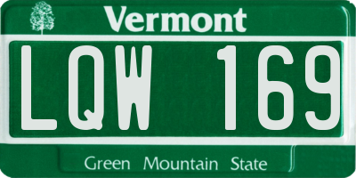VT license plate LQW169