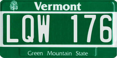 VT license plate LQW176