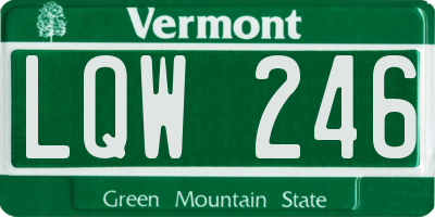 VT license plate LQW246