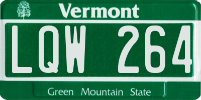 VT license plate LQW264