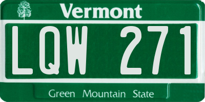 VT license plate LQW271