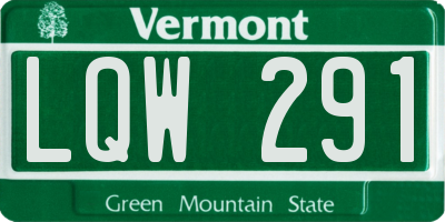 VT license plate LQW291