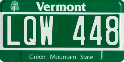 VT license plate LQW448