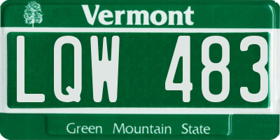 VT license plate LQW483