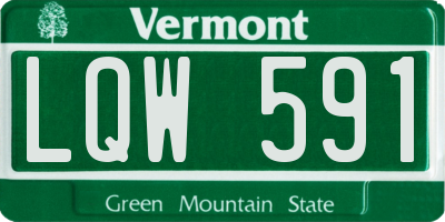 VT license plate LQW591