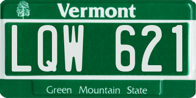 VT license plate LQW621