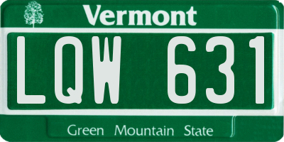 VT license plate LQW631