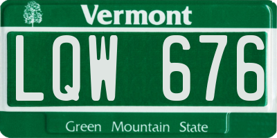 VT license plate LQW676