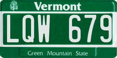 VT license plate LQW679