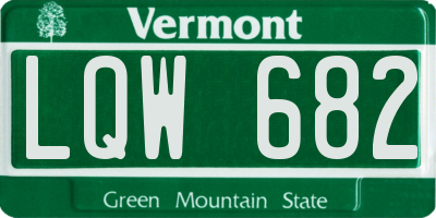 VT license plate LQW682