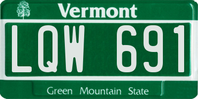 VT license plate LQW691