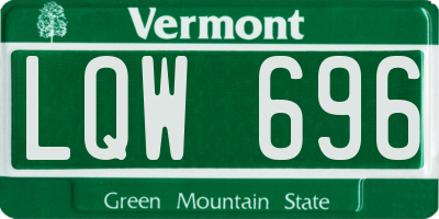 VT license plate LQW696