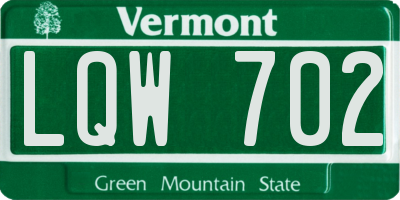 VT license plate LQW702