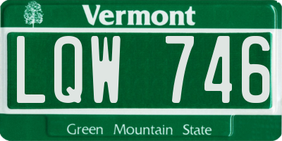 VT license plate LQW746