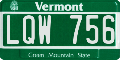 VT license plate LQW756