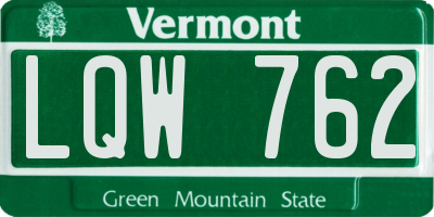 VT license plate LQW762