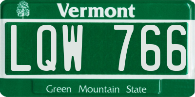 VT license plate LQW766