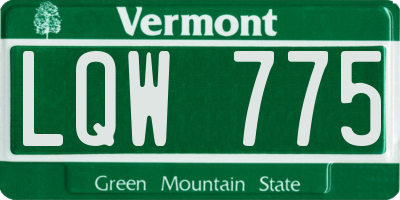VT license plate LQW775