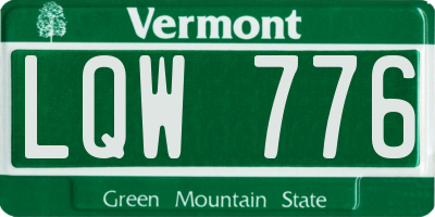 VT license plate LQW776
