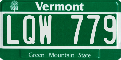 VT license plate LQW779