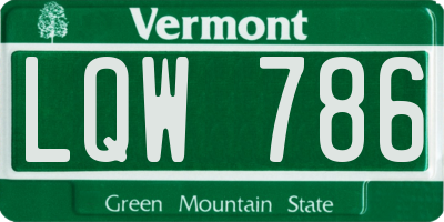 VT license plate LQW786