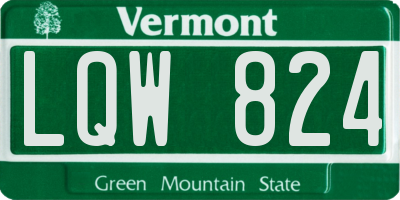 VT license plate LQW824