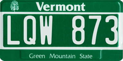 VT license plate LQW873