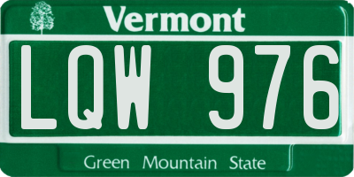 VT license plate LQW976