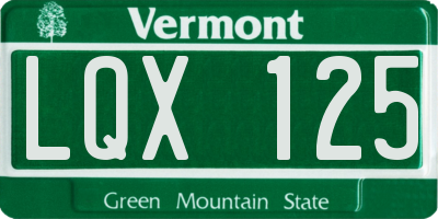 VT license plate LQX125