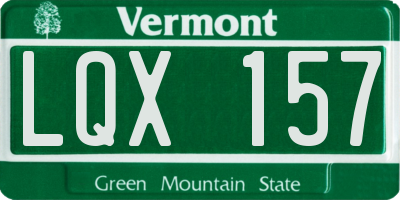 VT license plate LQX157