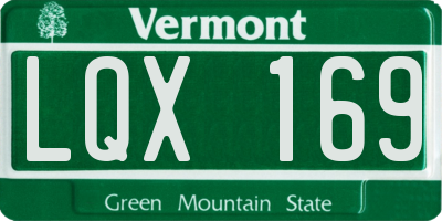 VT license plate LQX169