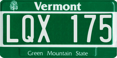 VT license plate LQX175