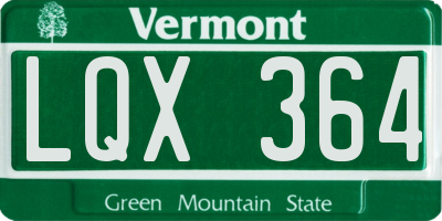 VT license plate LQX364