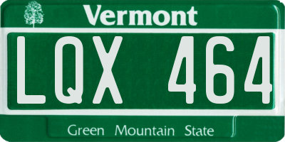 VT license plate LQX464
