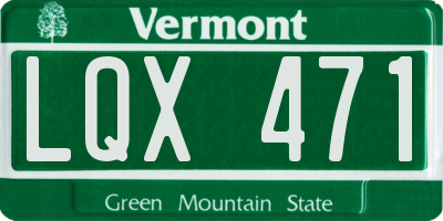 VT license plate LQX471