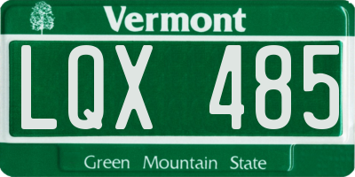 VT license plate LQX485