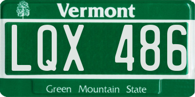 VT license plate LQX486