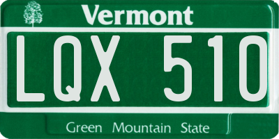 VT license plate LQX510