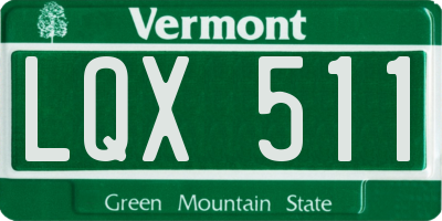 VT license plate LQX511