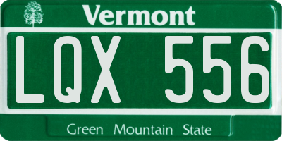 VT license plate LQX556