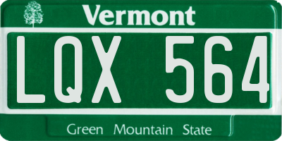 VT license plate LQX564