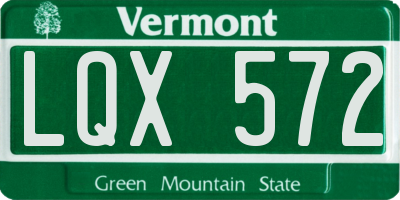 VT license plate LQX572