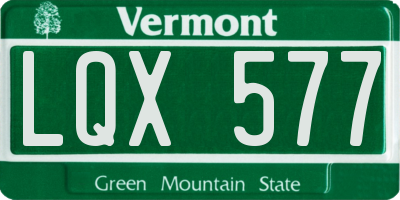 VT license plate LQX577