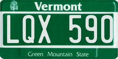 VT license plate LQX590