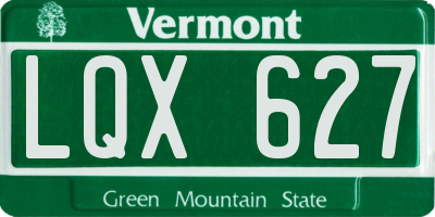 VT license plate LQX627